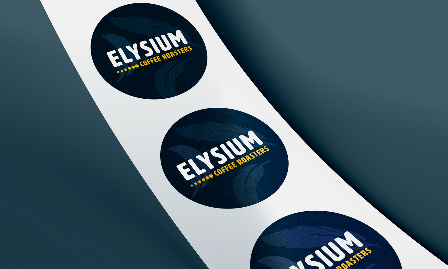 Custom Glossy White Paper Round Labels