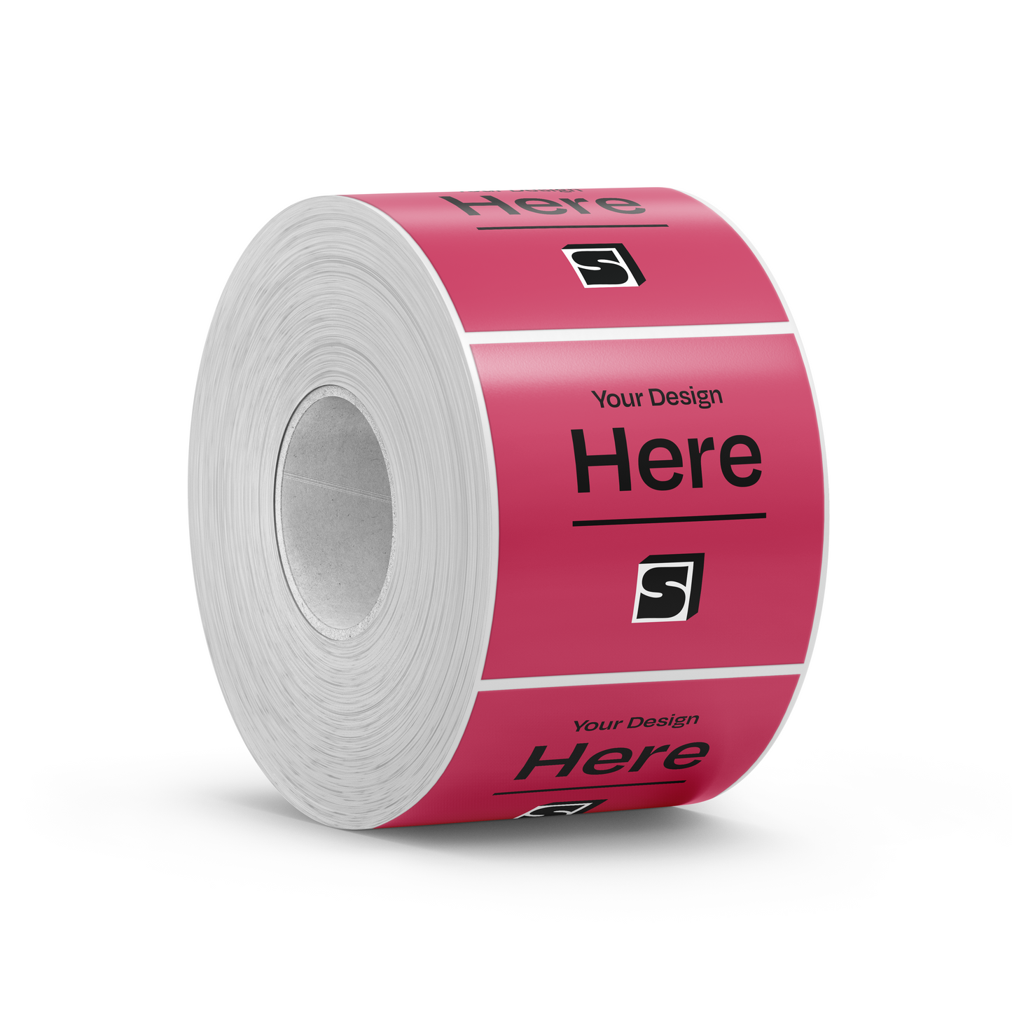 Custom White Vinyl Square Labels