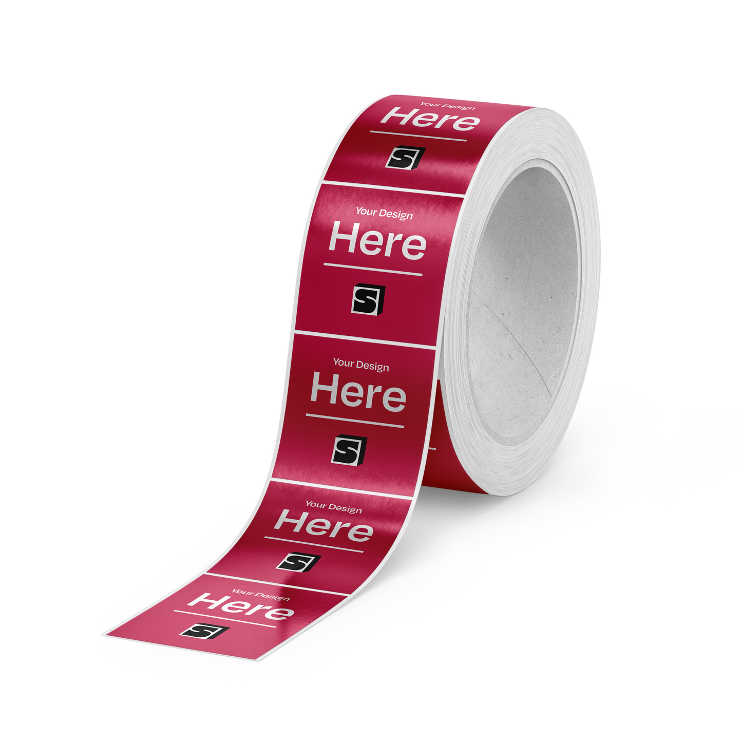 Custom Glossy White Paper Square Labels