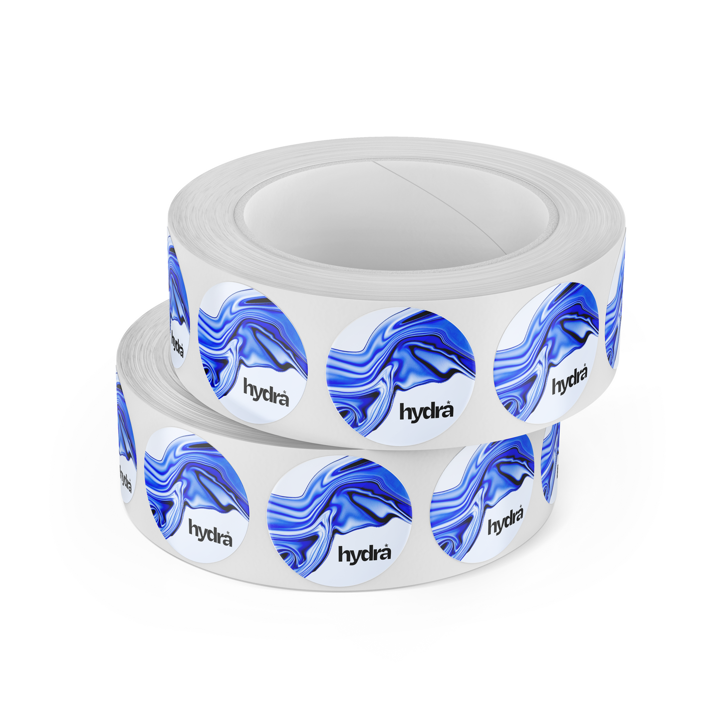 Custom Glossy White Paper Round Labels