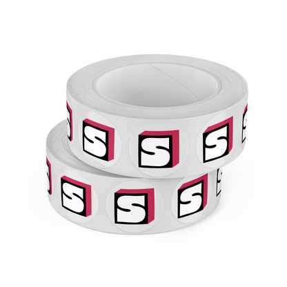 Custom Silver Metallic Vinyl Round Labels