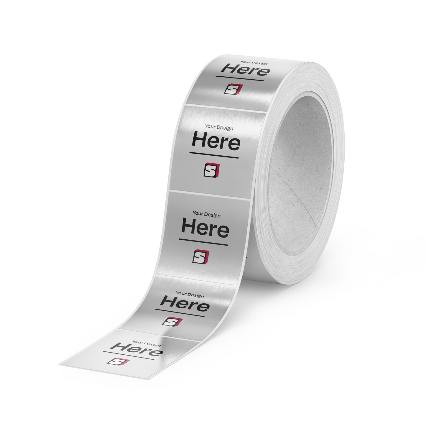 Custom White Vinyl Square Labels