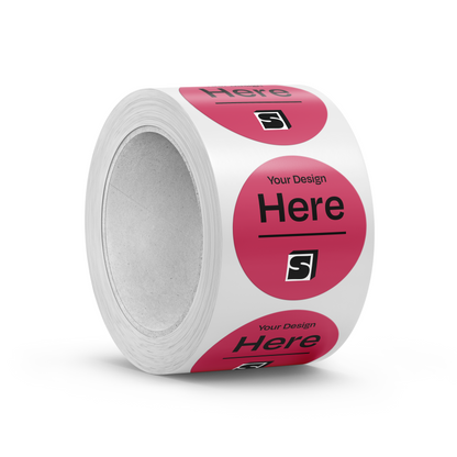 Custom White Vinyl Round Labels