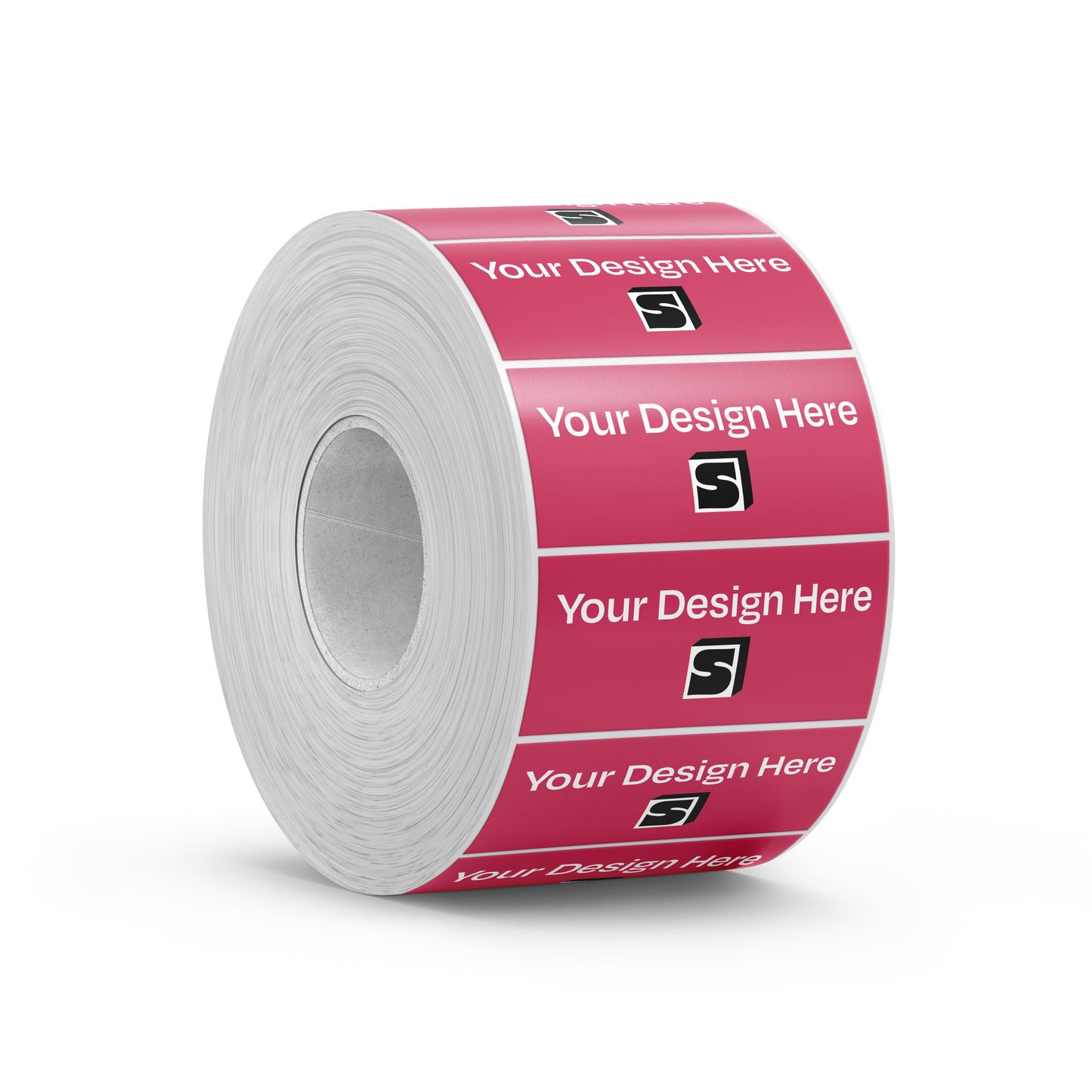 Custom White Vinyl Rectangle Label