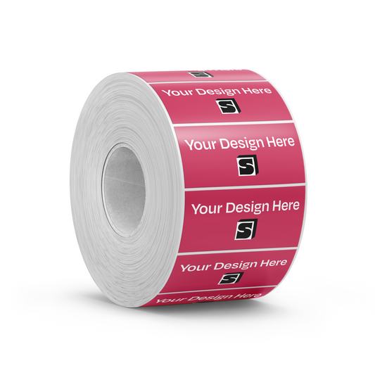 Custom White Vinyl Rectangle Label
