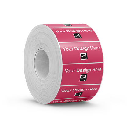 Custom Glossy White Paper Rectangle Label