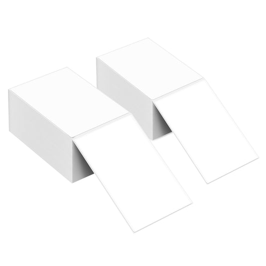 4" x 6" Fanfold Direct Thermal Labels White Perforated Shipping Labels
